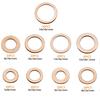 200 Pcs Copper Sealing Solid Gasket Washer Sump Plug Oil For Boat Crush Flat Seal Ring Tool Hardware M5/M6/M8/M10/M12/M14 Pack