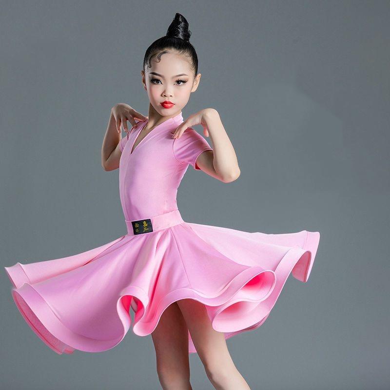 Girls Professional Latin Dance Dress for Girls Ballroom Dancing Dresses Rumba Cha Cha Samba Practice Dress Latin Performance