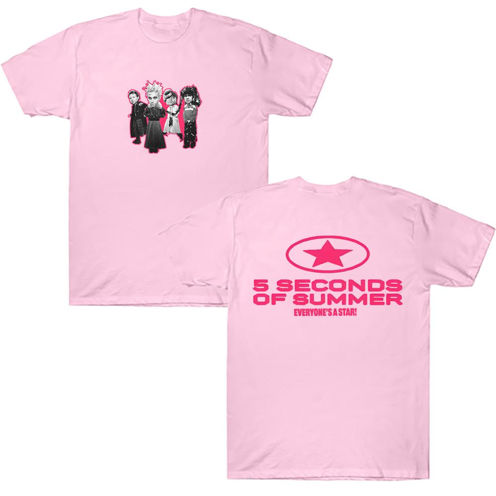 100 Cotton SO EVERYONEA STAR Band TShirt 5 Seconds of Summer Top Unisex Women Clothes Retro Harajuku High Quality Clothe