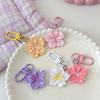1PC Colorful Romantic Accessory Delicate Flower Sweet Keychain Giftable Backpack Stylish Cherry Blossom Cute 5.5x3cm