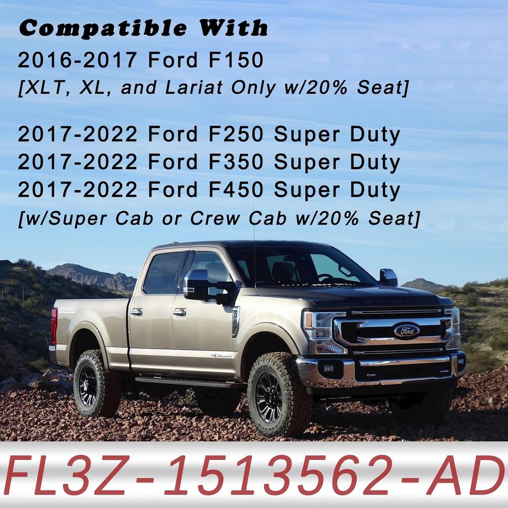 TQPONLY Front Seat Dual Cup Holder Rubber Ert Fitment 2016- Ford F150 F250 F350 F450 F550 Super Duty Truck Accessories