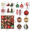 40pcs Plastic Electroplated Hanging Balls Set Christmas Tree Pendants  Holiday Party Ornament
