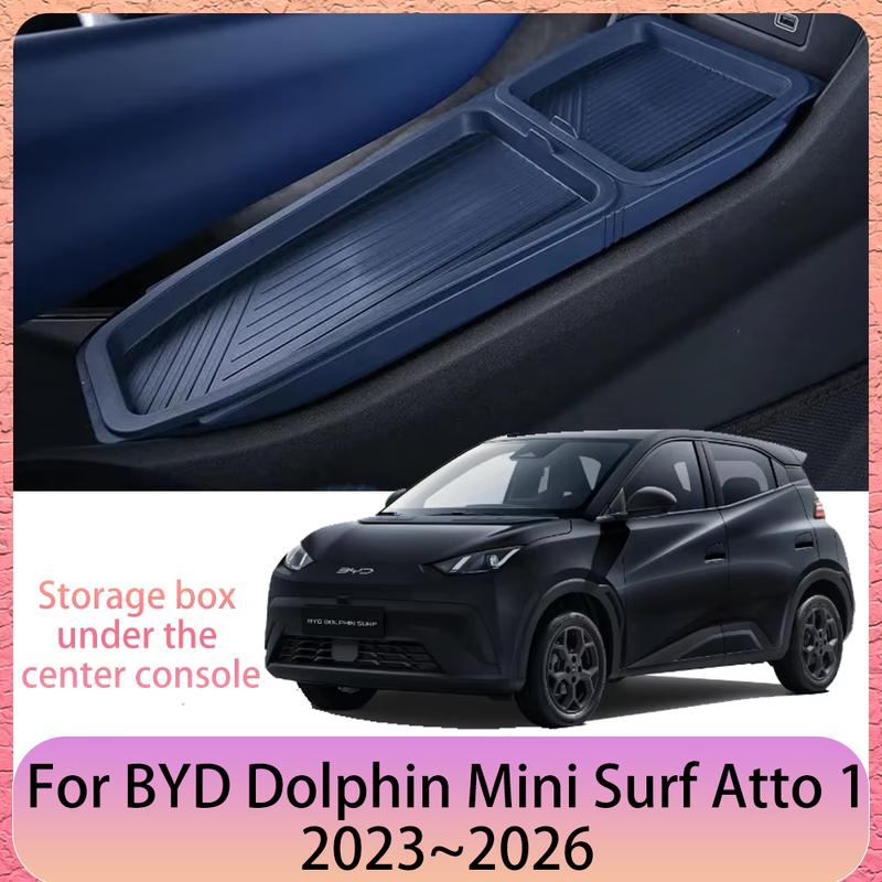 For BYD Dolphin Mini Surf Atto 1 ~2026 2024 2025 Center Console Storage Box Lower Storage Organization Interior Accessories