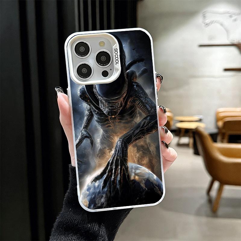 Cool A-Alien X-Xenomorph Shockproof Phone Case for iPhone 17 Air 16 16E 15 Pro Max 14 Plus 13 Mini 12 Back Cover Anti Fall Funda