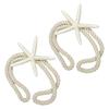 2Pcs Curtain Tieback Starfishs Window Curtain Bind Holdback Buckles Rope Drapery Holders Decorative Curtain Holdbacks