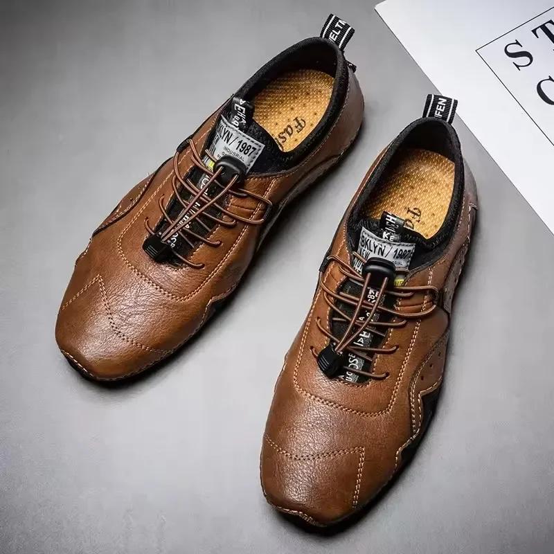 Fashionable Men's Bare Boots Breathable Retro Trendy Street Style Casual Shoes Fitness Training Daily Activity Commuting Shoes