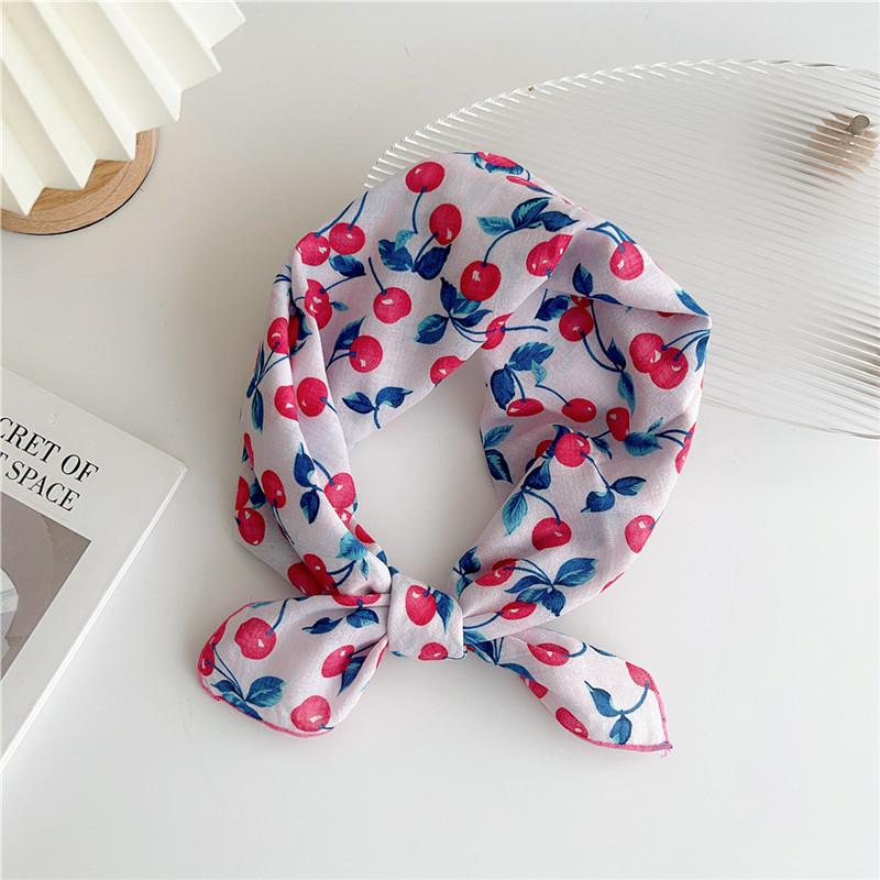 Approx 55cm Cotton Linen Square Scarf Neckerchief Spring Autumn Scarves Neck Scarf Turban Bandanas Headband Decoration for Women
