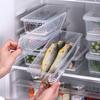 Refrigerator Storage Box Clear Fridge Organizer Fresh Vegetable Fruit Box Drain Basket Food Storage Container Kitchen Organizer