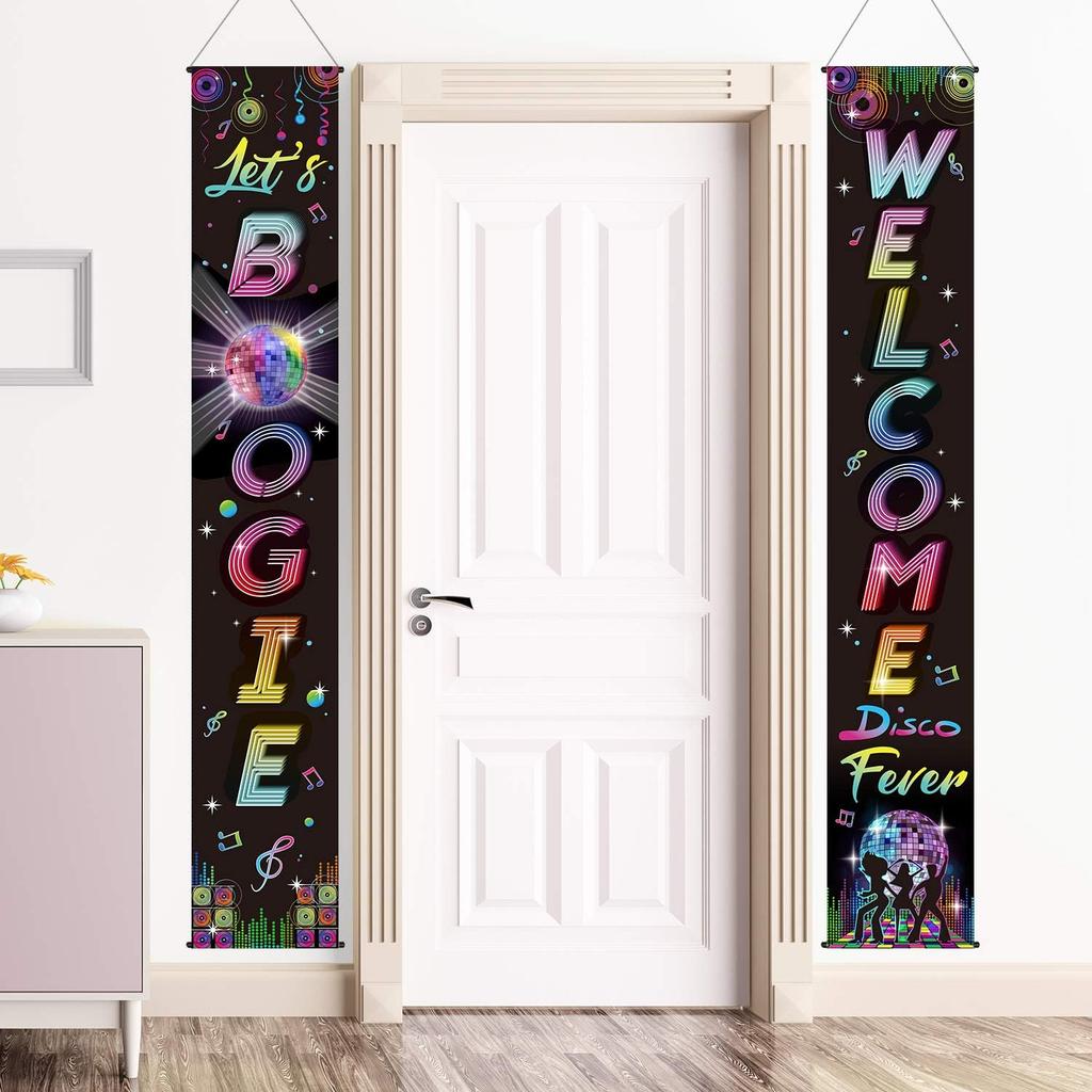 Blulu 70s 80s Party Decoration 90s 80s Banner I Love 1980s Backdrops Back to The 1980s 1970s Hanging Porch Signs for Wall Door Decor Hip Hop Rock