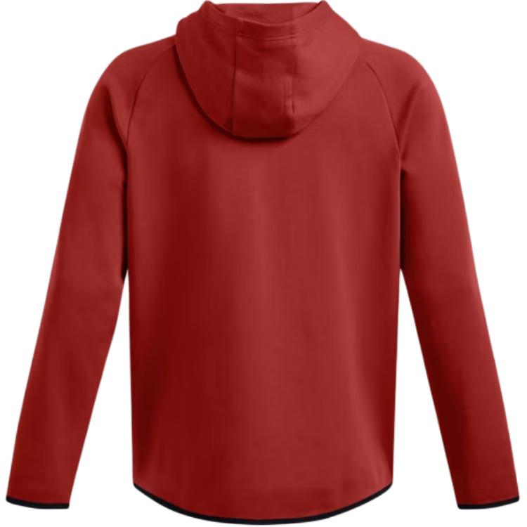 Under Armour Unstoppable Solid Color Casual Breathable Hooded Pullover Long Sleeve Sweatshirt Men sweatshirt Earth-Orange 1383042-840