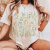 Wildflower Meadow Boho Shirt, Floral Cottagecore T-Shirt, Boho Nature Tee, Aesthetic Botanical Print, Retro Garden Spring Brunch Gift
