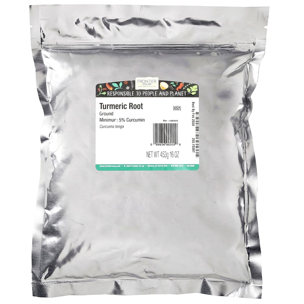 Frontier Natural Products Turmeric Root Powder 453g (16oz)
