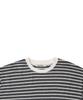 EXCONTAINER Ribbed Stripe Half Ringer T-Shirt (Cream Grey)