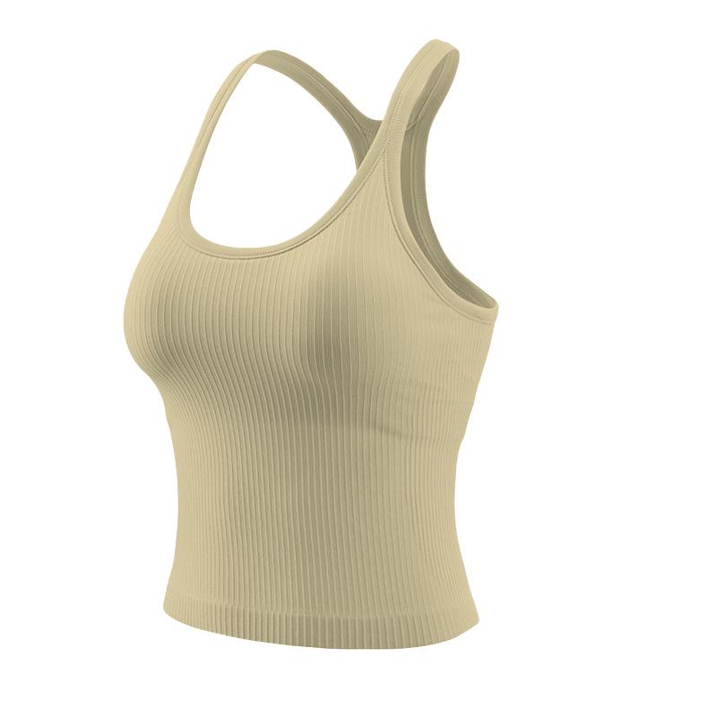 

Women s Short Yoga Training Vest with Built-in Bra, Fitness & Pilates Base Layer Top 4/M for 100-115 catty