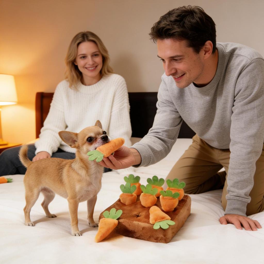 Dog Sniff Mat Interactive Feeding Games With Carrots Puppy Snuffle Mat For Mental Exercise Boredom Reduction Crate Training