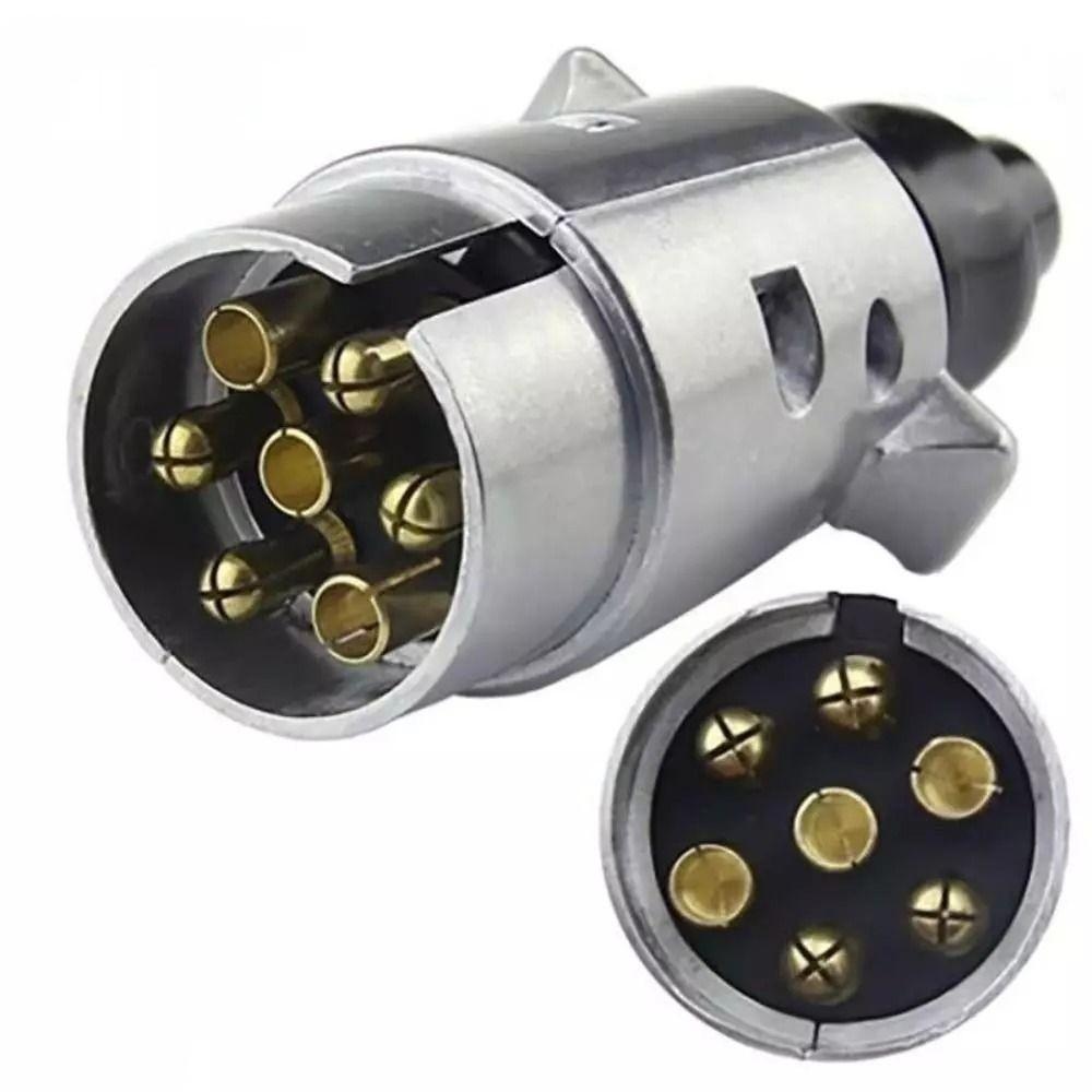 Aluminium Zinc Zinc Alloy Towbar Trailer Plug Round Adapter Towing Electrics Adapter  For Camper