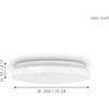 Plafonnier led - eglo - pogliola-s - ø 26 cm - acier et plastique blanc - économie d'énergie 12w