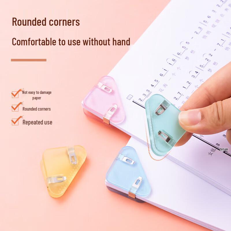 Deli TP530 Assorted Semi-Transparent Triangle Clips