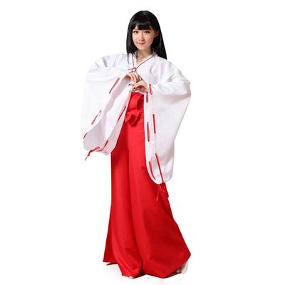 Shrine Maiden White Scarlet Shrine Shrine Cosplay New Japanese Halloween Costume [Joel Ding's Store] Costume, Coat, Hakama, Maiden, Maiden, Costume,