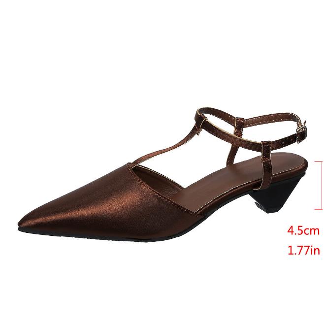 Fashion Brand Shoes for Women Sexy Pointed Toe Women's Sandals Comfortable Low Heel Trendy Sandal Simple Versatile Plus Size 43 Pumps