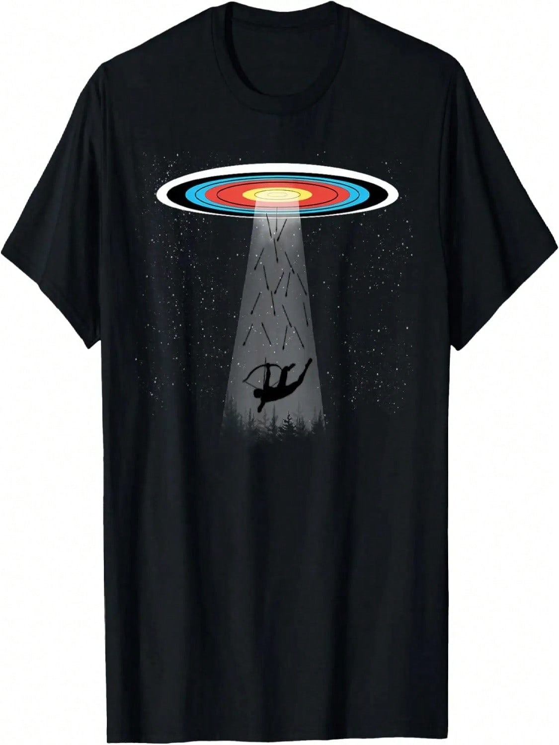 Traditional Archery Funny Ufo Archery Target Recurve Bow T-Shirt S разноцветный