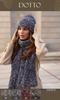 Winter Set Hat with Scarf Color Jeans Kamea-Dotto