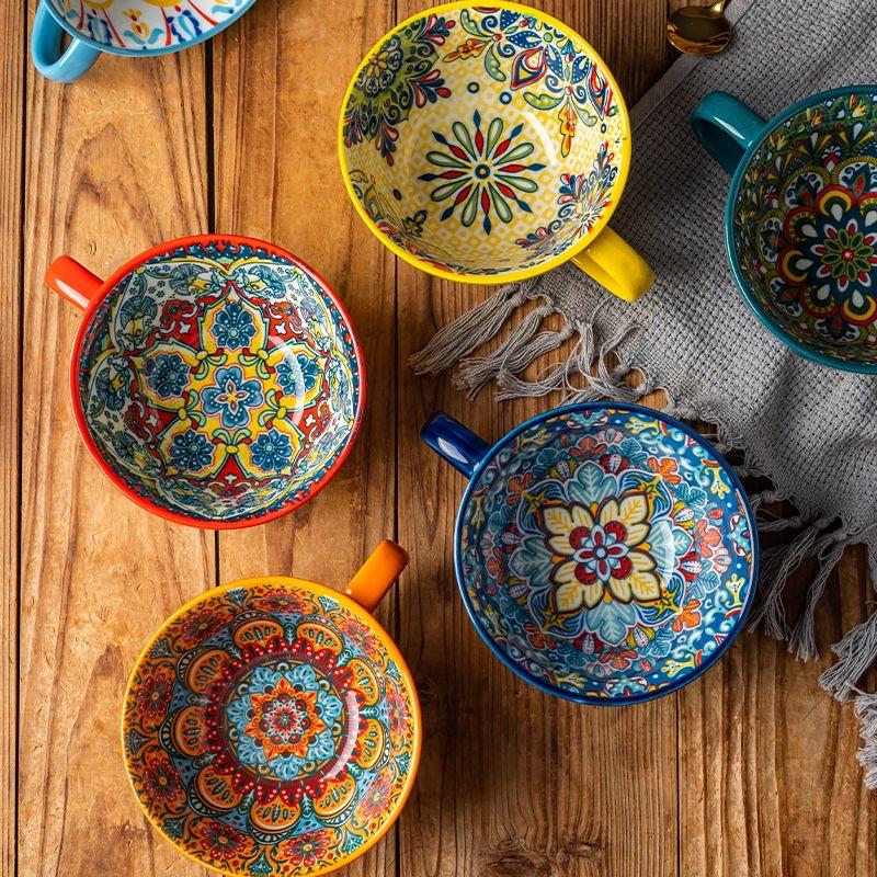 Bohemian Ceramic Coffee Mug – Morning Tea Cup, Funny Gift for Family, Friends, or Colleagues