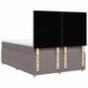 Box Spring Bed with Mattress Taupe 160 X 200 Cm Fabric