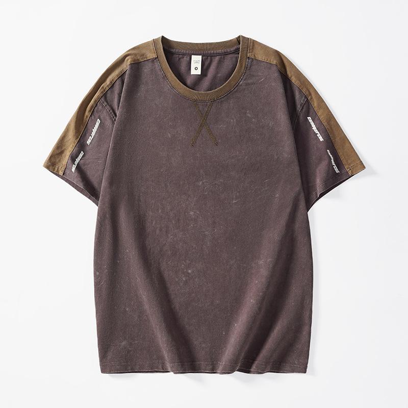 New Summer Heavy Short-sleeved T-shirt for Men's Large-size Clothes, Half-sleeved Thin Shirt