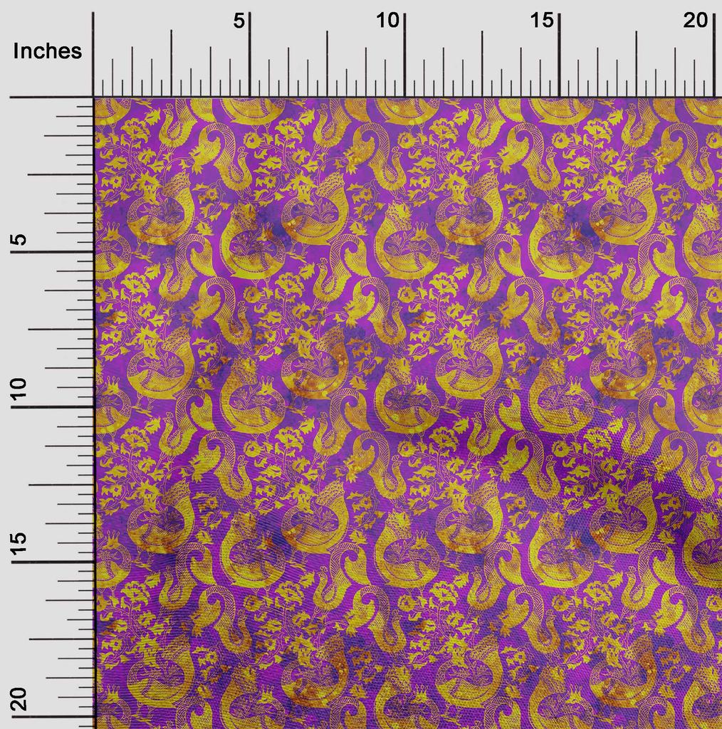 oneOone Cotton Flex Magenta Fabric Batik Sewing Material Print Fabric By The Yard 40 Inch