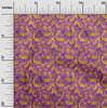 oneOone Cotton Flex Magenta Fabric Batik Sewing Material Print Fabric By The Yard 40 Inch