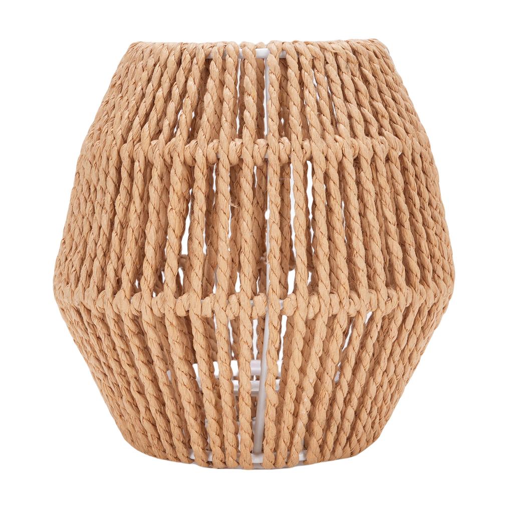 Paper Rope Lamp Shade Compatible with E27 E14 Base Decorative Woven Lampshade for Home Hotel Coffee Shop