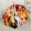 Fire Fist Fairy Tail Compact Travel Automatic Umbrella Folding Umbrella with 8 Ribs Sturdy Construction Travel Essential Fashionable