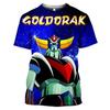 3D Animated Printed T-shirt for Men's Oversized Design Shirt, Grandizer, Robot, Harajuku Style, Goldorak Y2K Streetwear