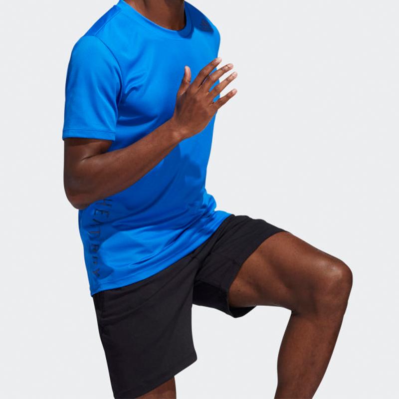 Adidas Soccer Training Sport Round Neck Short Sleeve T-Shirt Men Tops Glory-Blue FM2104