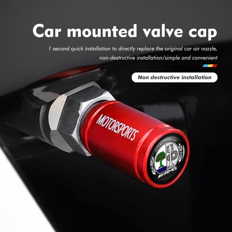 For Mercedes Benz Car Tire Valve Stem Caps Tires Cover Dustproof Accessories AMG W202 W212 W213 W220 W221 W222 C180 C200 C260 PK3