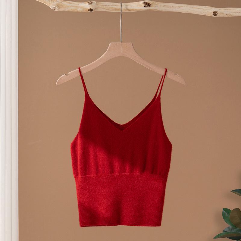 Women's Cashmere Camisole - 100% Pure Cashmere, Autumn/Winter, Slim Fit, Solid Color, Fashionable Knit Vest