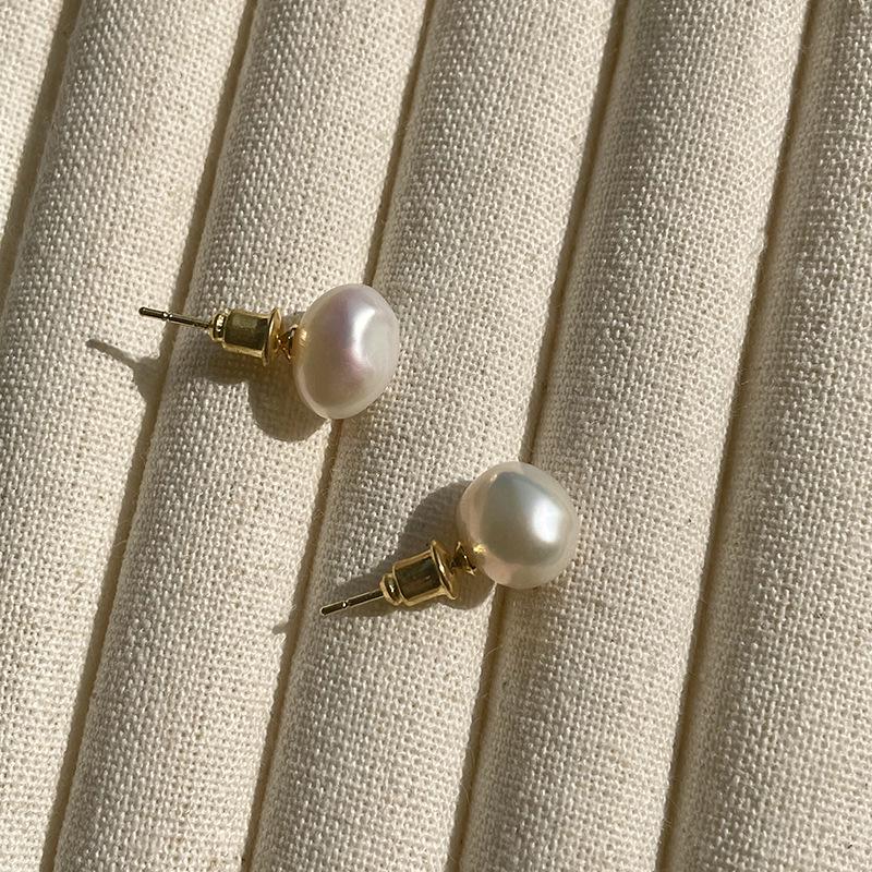 

Серьги UILZ из корейского барочного жемчуга - Неправильные французские клипсы-спиральки от комаров для женщин