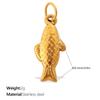 Fashion Versatile Diy Marine Life Dolphin Shark Pendant, Stainless Steel Gold-Plated Zircon Accessories