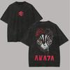 Ghost Slayer Blade Izunosuke Pattern Tshirt Japanese Manga Washed Retro Street Style Manga Enthusiasts Unisex Tshirt