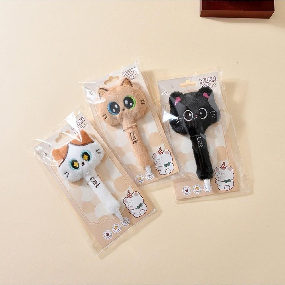 Cute Cat Style Gel Pens 0.5mm Tip Black Ink Quick-drying Pen Signature Pen School Offce Use