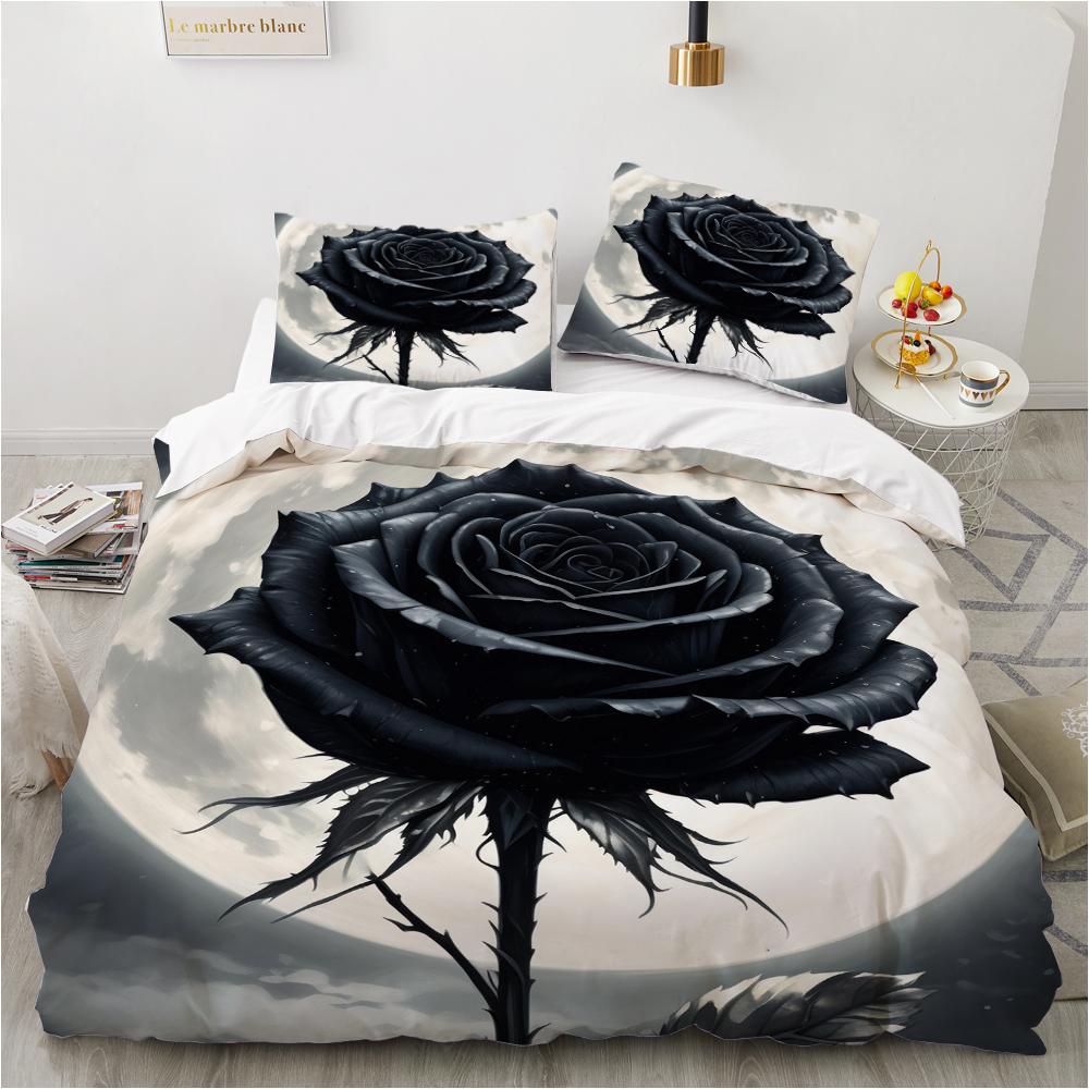 3D Floral Printed Bedding Sets Comforter Quilt Bed Cover Duvet Cover Pillow Case 2-3 Pieces Sets Kids Adult Size home Textiles