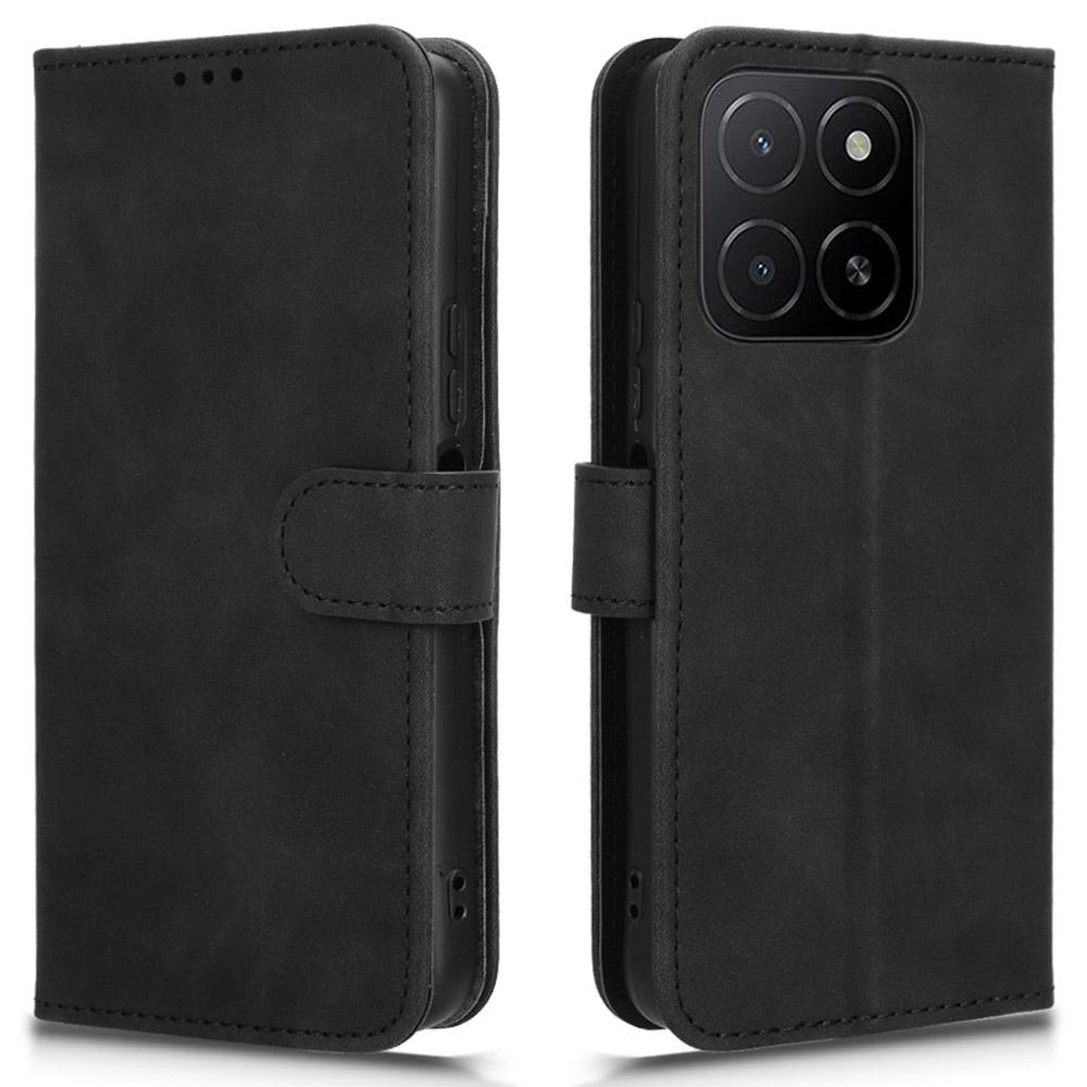 

For Honor X5b Leather Case Skin-Feel Anti-Drop Wallet Flip Phone Cover A