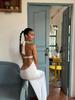 Kardashian Style Sexy Backless Halter Neck Cutout Long Summer Dress.