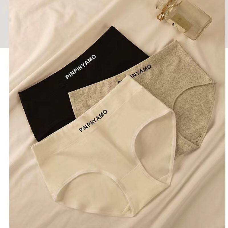 set Color Panties Cotton Women Comfortable High-waist Underwear Soft Lingerie Breathable Female Panty Fitness Sports Briefs