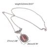 Vampire-Bat Gothic Choker Chunky Chain Purple Crystal Gemstone-Pendant Necklace