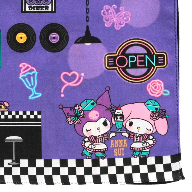 Sanrio ANNA SUI Handkerchief ( Diner ) Japan NEW