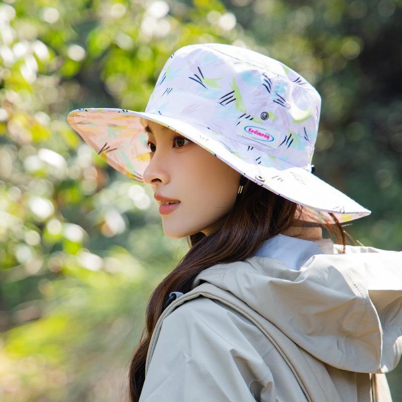 Foldable Bucket Hat for Men Women, Waterproof Quick-Dry Sun Protection Outdoor Boonie Fishing Cap, Packable Camping Hiking Hat One Size розовый