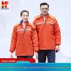 Winter-Ready Insulated Workwear Set with Reflective Strips for Gas Station and Sanitation Jobs