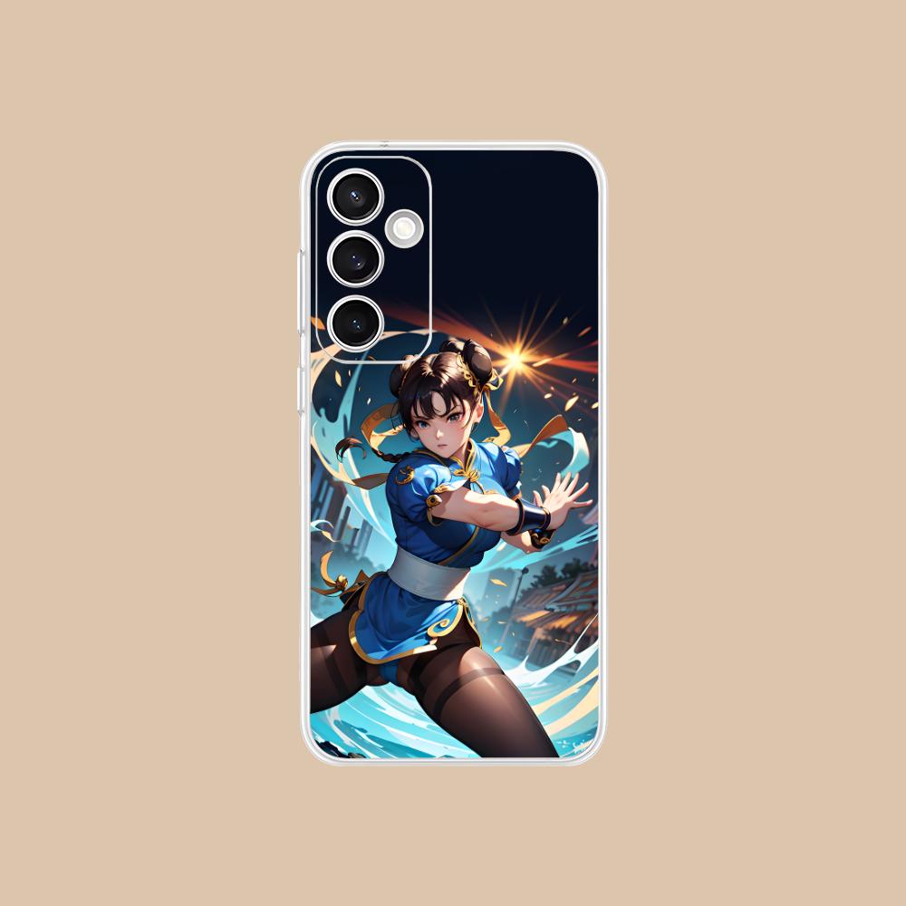 Street Fighter Chunli Phone Case for Samsung Galaxy S25 S24 S23 S22 S21Plus FE Ultra Clear Colorful Cover Cover Smartphone